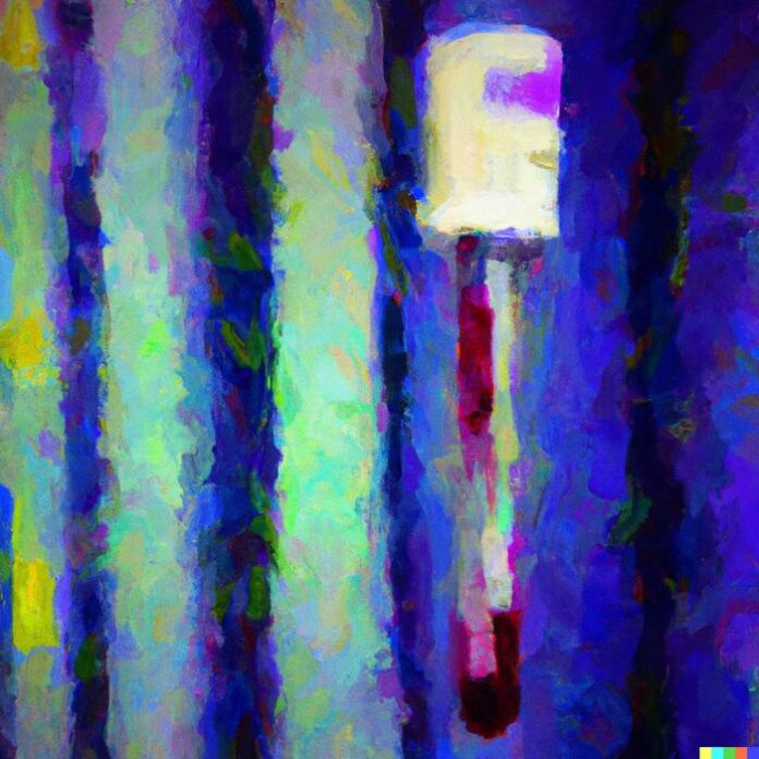 An impressionist painting of a liquid biopsy.